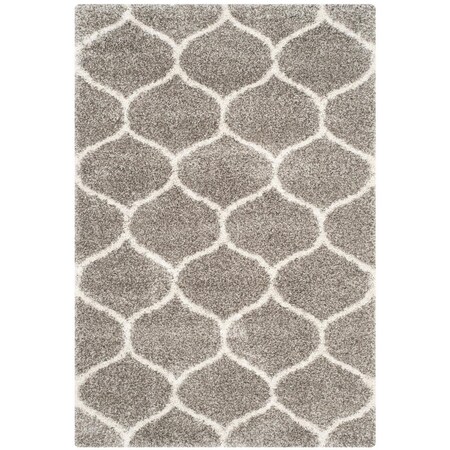 Safavieh 10 x 14 ft. Large Rectangle Hudson Shag Power Loomed RugGrey & Ivory SGH280B-10